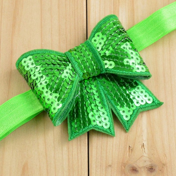 10 + 2FREE Sparkly Sequins Bow Headbands for Baby/Toddlers/Girls - Picture 13 of 16